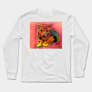 Modern Tabby Cat Long Sleeve T-Shirt